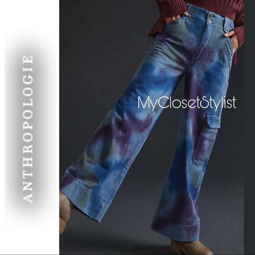 Pilcro the High Wide Aviator Festival Pants Jeans 28 NWT $160 Anthropologie new